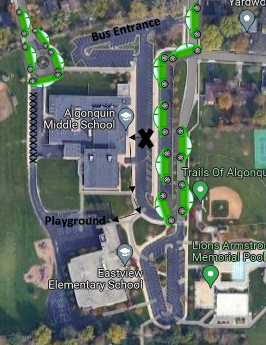 EES Pick-Up and Drop-Off Procedures Map